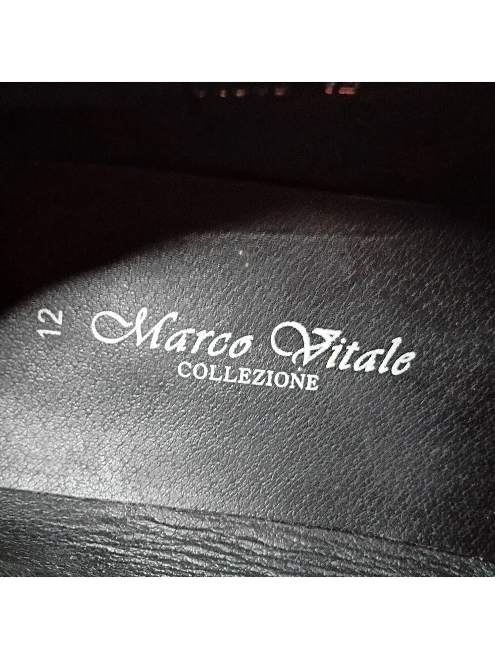 Marco Vitale Collezione Black Leather Dress Shoes Size 12